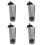 4Pcs Multi-Function Grey Plastic Straw Holder Storage Bucket 6