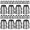 32Pcs Sturdy Metal Wedges Hammer Handle Accessory Silver Iron 6