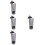 4Pcs Multi-Function Grey Plastic Straw Holder Storage Bucket 8