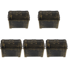 5Pcs Miniature Pirate Treasure Chest Plastic Jewelry Box