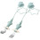 5Sets Baby Silicone Fork and Spoon Set with Suction Cups and Chains 3