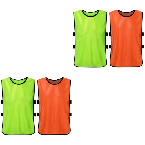 4Pcs Football Training Vest Breathable Polyester Quick-Dry Game Tool 2