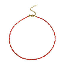 (red) Boho Beaded Necklace, Fish Pendant Gift for Women