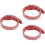 3Pcs Adjustable Orange Dog Collars Stylish for Pets Party Use 7