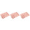 3Sets Pink Straw 5-Compartment Plate Set for Healthy Kid Dining 4