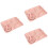3Sets Pink Straw 5-Compartment Plate Set for Healthy Kid Dining 6