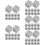 60Pcs Smooth Edge Grey Marble Reusable Beverage Cooling Stones 11
