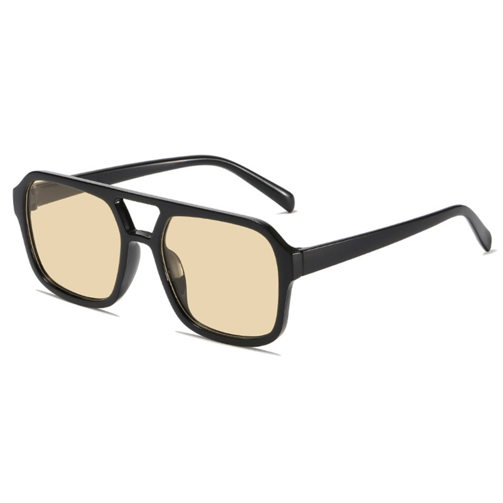 Dachuang Beauty Black ( Frame Tea) Uv Shades For Men & Women - Lightweight & Classic