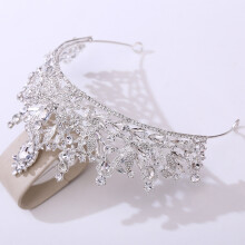 (A) Bridal Crown with Rhinestones for Weddings