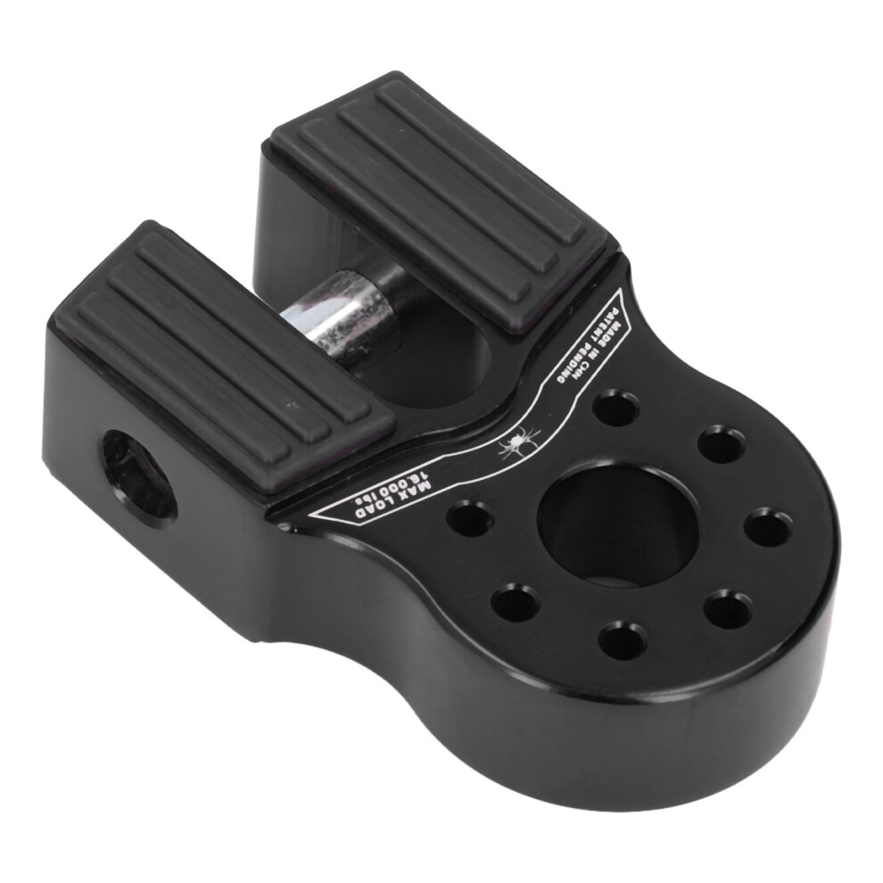Universal Flat Winch Shackle Mount 16000Lb Capacity Aluminium With Rubber Guard 4651387713418