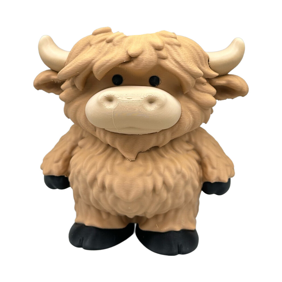 Roc-Electron Brown (Brown) Highland Cow Resin Soap Dispenser For Bathroom