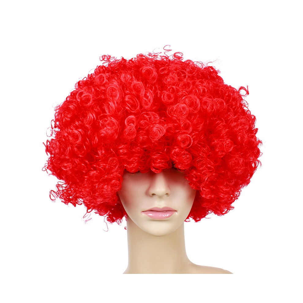 Dachuang Beauty (Red) Afro Curly Wigs For Football Fans, Party Hairstyles