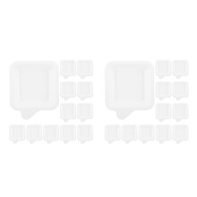 80Pièces Assiettes Jetables Carrées Papier Durable Résistant