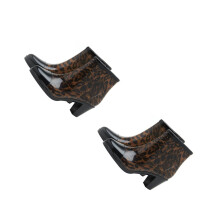 2Paires Bottes Courtes Femme PVC Talon Mode Imperméables