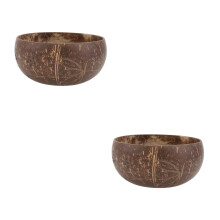 2Pièces Bol En Bois De Noix De Bol À Fruits Style Maison