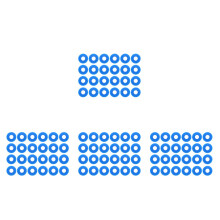 96Pièces Garnitures Silicone Bleu Pour Bouteilles Usage