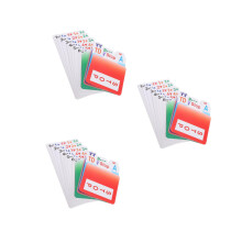 3Ensembles Cartes D'enchères Bridge PVC Colorées Pour Jeux