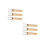 6Pièces À Cornet Manche Bois Acier Inoxydable Beige 4