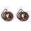 2Pièces Laisse Nylon Marron Ajustable Résistante Pour 1