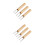 6Pièces À Cornet Manche Bois Acier Inoxydable Beige 5