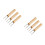 6Pièces À Cornet Manche Bois Acier Inoxydable Beige 6