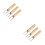 6Pièces À Cornet Manche Bois Acier Inoxydable Beige 7