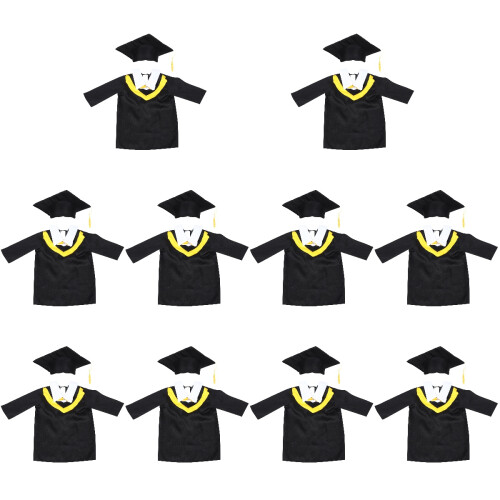 10Ensembles Tenue Académique Polyester Colorée Chapeau 2