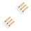 6Pièces À Cornet Manche Bois Acier Inoxydable Beige 9