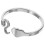 5Pcs Silver Adjustable Open Ring Women Elegant Finger Ring 3