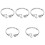 5Pcs Silver Adjustable Open Ring Women Elegant Finger Ring 4