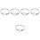 5Pcs Silver Adjustable Open Ring Women Elegant Finger Ring 5