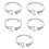 5Pcs Silver Adjustable Open Ring Women Elegant Finger Ring 8