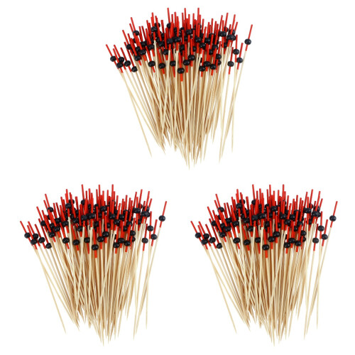3Pièces Bâtonnets Bois Multicolores Pour Apéritifs Cocktails