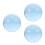 3Pcs Professional Blue Resin Juggling Balls Transparent Performance 3