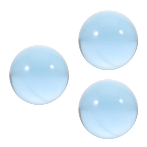 3Pcs Professional Blue Resin Juggling Balls Transparent Performance 2