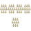 50Pcs Iron Lamp On/off Switch Knobs Screw on Golden Replacement 4
