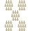 50Pcs Iron Lamp On/off Switch Knobs Screw on Golden Replacement 8