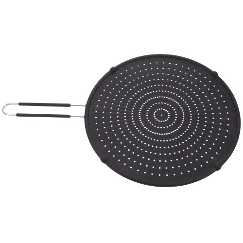 1Pièces Protection Poêle Anti-Éclaboussures Silicone Noir