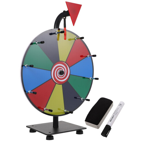 2Sets Sturdy Colorful Prize Wheel Tabletop Plastic Metal Fast Assembly 2