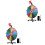 2Sets Sturdy Colorful Prize Wheel Tabletop Plastic Metal Fast Assembly 4