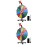 2Sets Sturdy Colorful Prize Wheel Tabletop Plastic Metal Fast Assembly 6