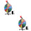 2Sets Sturdy Colorful Prize Wheel Tabletop Plastic Metal Fast Assembly 7
