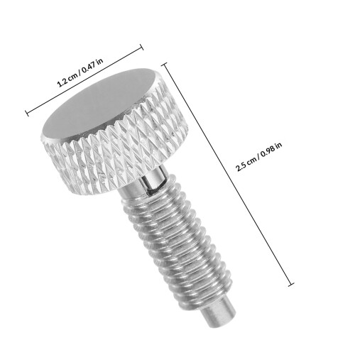 2Pcs Knurled Handle Stainless Steel Spring Loaded Retractable Plungers 1