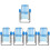 5Pcs Micro Landscape Blue Miniature Folding Beach Chair for Decoration 6