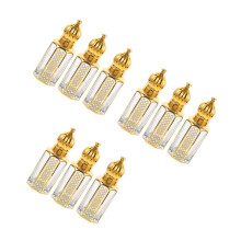 9Pcs Golden Essential Oil Roller Bottles Glass Travel Roll on Bottles