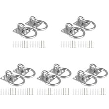 10Pcs Heavy Duty Ceiling Hooks Stainless Steel Pad Eye Plates Silver