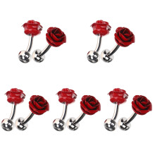 Raindrops  5 Pack Rose Cufflinks Wedding Anniversary Men And Women Man