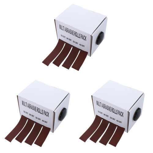 3Pièces Papier Abrasif Marron Pour Bois Métal 1