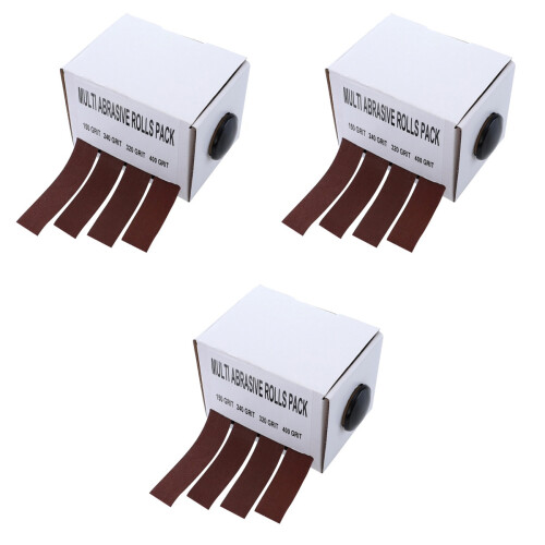 3Pièces Papier Abrasif Marron Pour Bois Métal 2