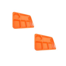 2Pièces Plat Compartimenté Orange En Facile À